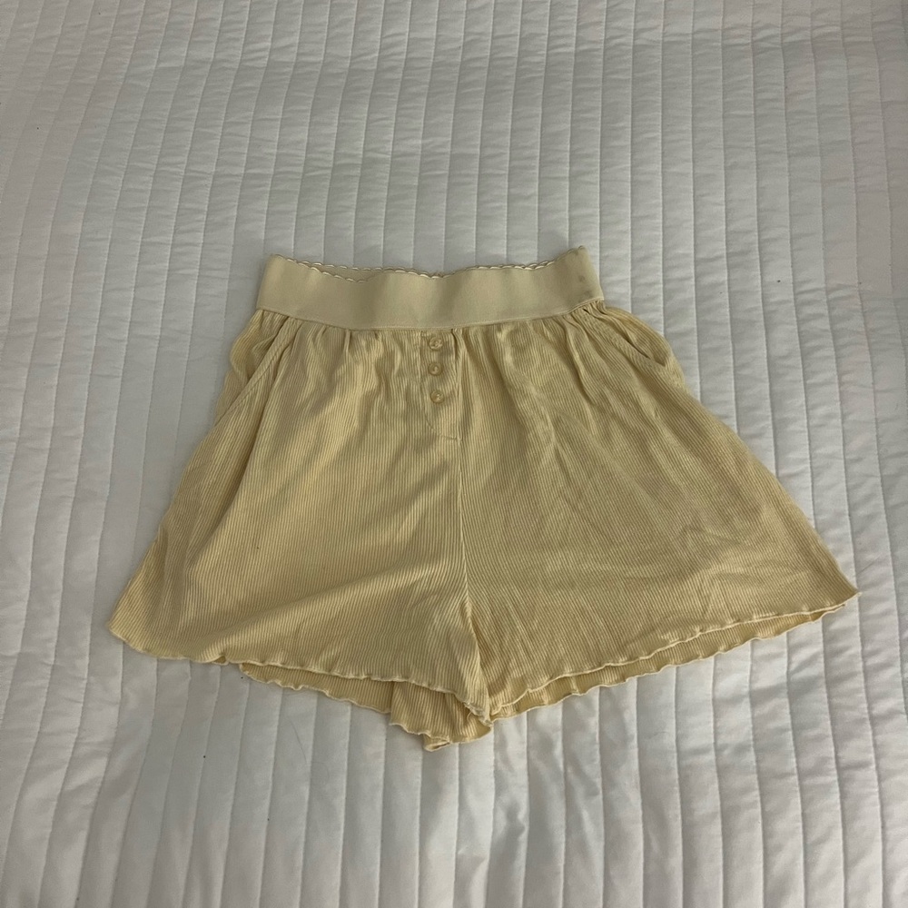 WeWoreWhat yellow lounge shorts (XS)